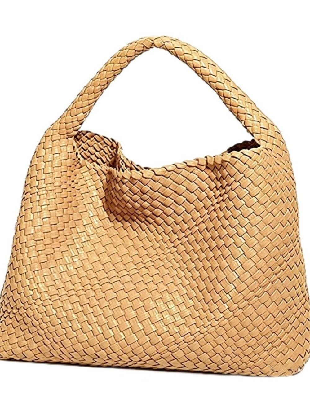 Woven Tote Bag for Women with Purse, Fashion Shoulder Hobo Underarm Bags, Large